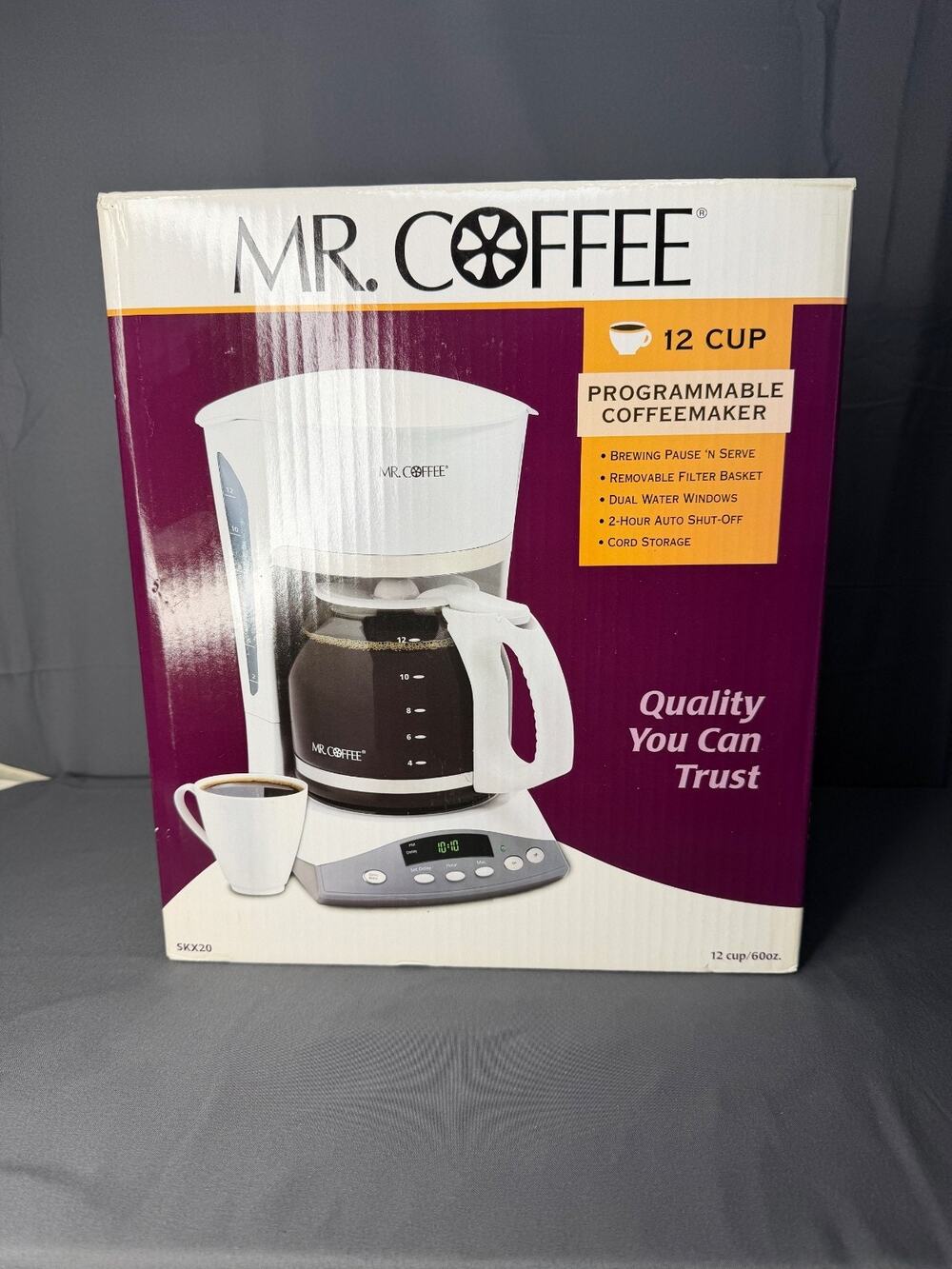 Mr Coffee 12 Cup Coffeemaker SKX20 NEW In Package Rare Model to Find